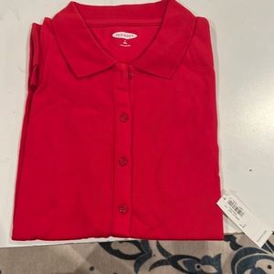 Brand new old navy red polo shirt size L tall